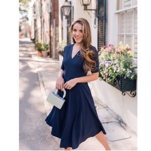 Gal Meets Glam Navy Edith Dress